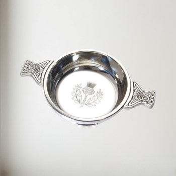 Medium Thistle Pewter Quaich Medium Thistle Pewter Quaich