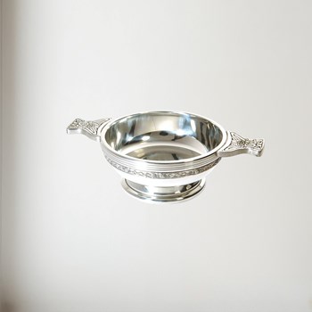 Medium Celtic Band Pewter Quaich Medium Celtic Band Pewter Quaich