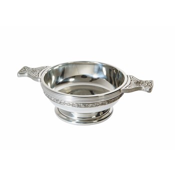 Medium Celtic Band Pewter Quaich Medium Celtic Band Pewter Quaich