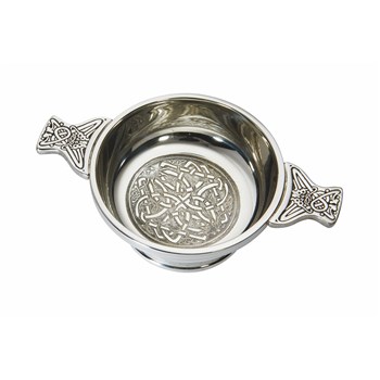 Medium Celtic Circle Pewter Quaich Medium Celtic Circle Pewter Quaich