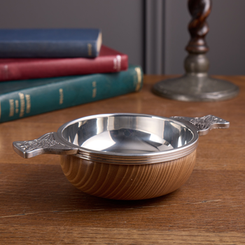 Wood And Pewter Medium Quaich Wood And Pewter Medium Quaich