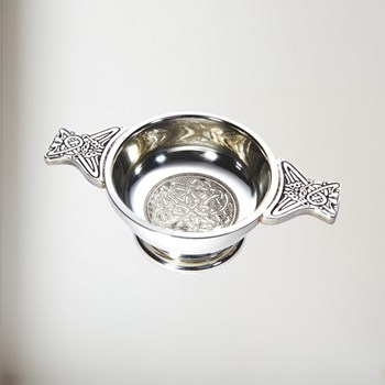 Small Celtic Circle Pewter Quaich Small Celtic Circle Pewter Quaich