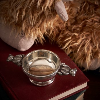 43S-TED Teddy handle Pewter Quaich