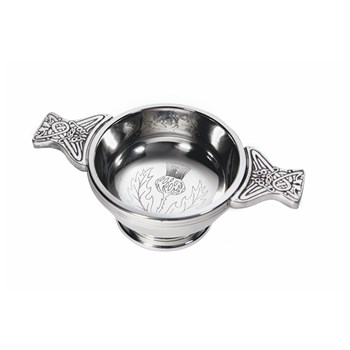 Small Thistle Pewter Quaich