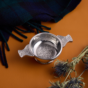 Celtic Circle Small Pewter Quaich