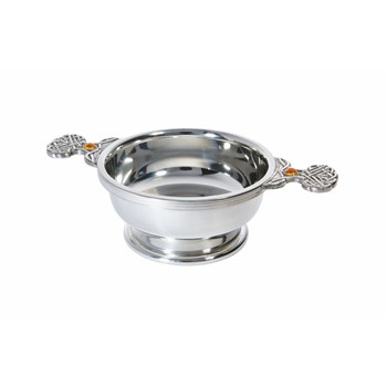 Birthstone Pewter Quaich November With Topaz Stones Birthstone Pewter Quaich November With Topaz Stones