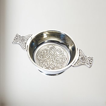Standard Celtic Circle Pewter Quaich Standard Celtic circle pewter quaich