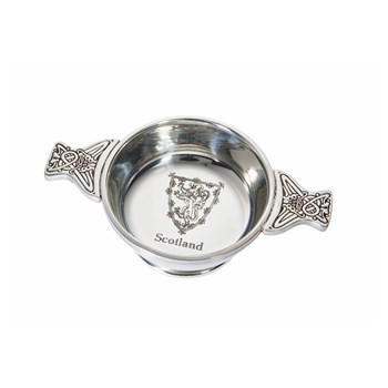 Standard Lion Of Scotland Pewter Quaich Standard Lion Of Scotland Pewter Quaich