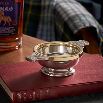 Brass Rim Standard Pewter Quaich Standard Brass Rim Quaich