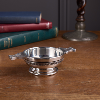 Celtic Band Standard Pewter Quaich Celtic Band Standard Pewter Quaich