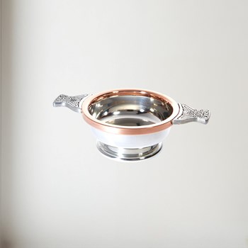 Standard Copper Rim Pewter Quaich