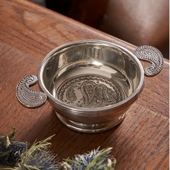Standard paisley pewter quaich