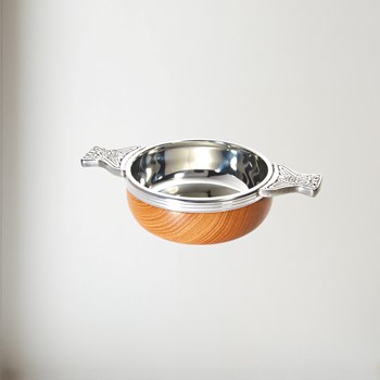 Standard Wood And Pewter Quaich Standard Wood and pewter Quaich