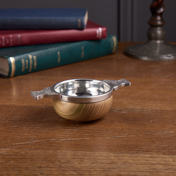 Wood And Pewter Small Quaich