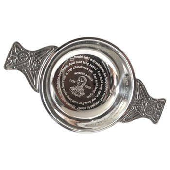 250th Commerorative Engraved Burns Quaich 250th Commerorative Engraved Burns Quaich