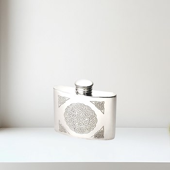 2oz Celtic Knot Pewter Kidney Hip  Flask 2oz celtic knot flask
