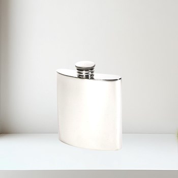 3oz pewter kidney spirit flask