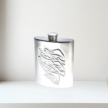 Knox 6oz pewter kidney flask