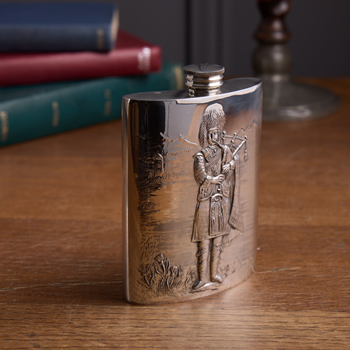 Embossed 6oz Piper Flask