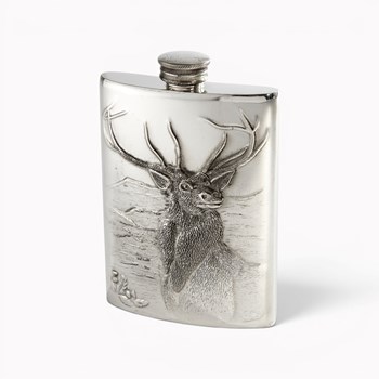 Embossed 6oz Monarch of the Glen Flask