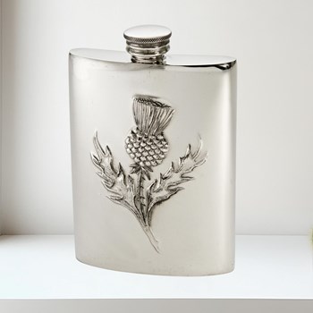 3oz pewter kidney spirit flask