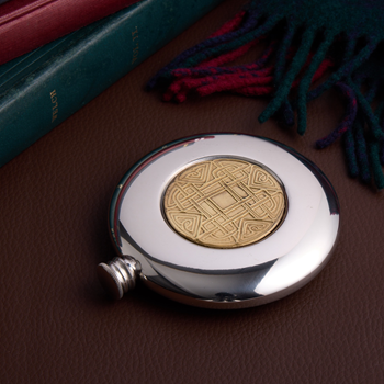 Celtic Gold Pewter Sporran Flask