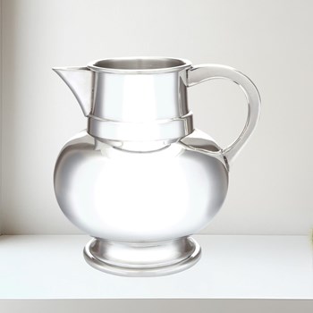 Two Pint Pewter Water Jug Beer Pitcher Large Water Jug / Beer Pitcher