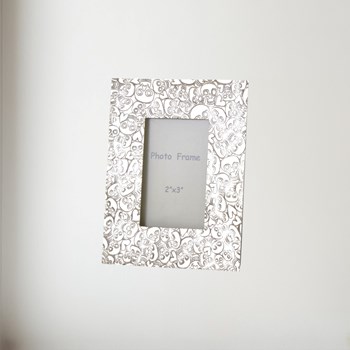 Love Skull Pewter 2"X3" Mini Picture Frame