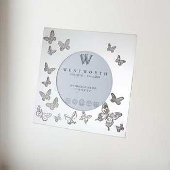 Small Hammered 4"X4" Pewter Picture Frame Small Hammered 4"X4" Pewter Picture Frame