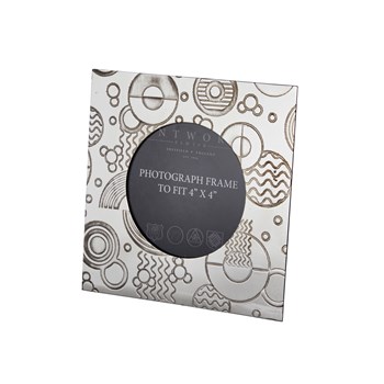 Retro Small Pewter 4"X4" Frame