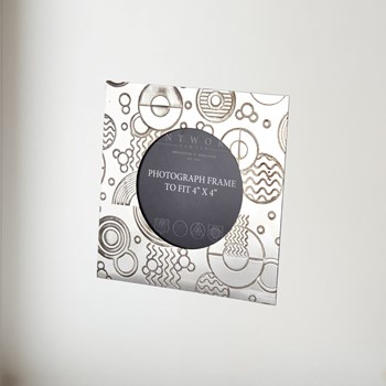 Retro Small Pewter 4"X4" Frame Retro Small Pewter 4"X4" Frame