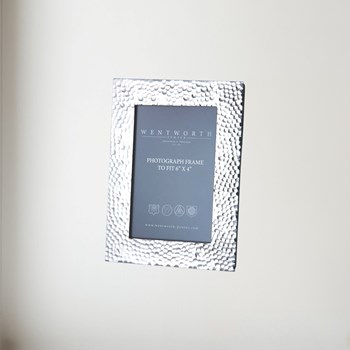 Medium Hammered 6"X4" Pewter Picture Frame Hammered Pewter Picture Frame
