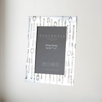 Large Knife Fork Spoon Pewter 7"X5" Picture Frame Large knife fork spoon Pewter 7"x5" Picture frame
