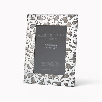 Paisley 7"X5" Pewter Picture Frame