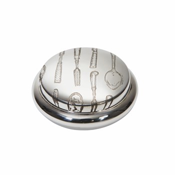 Knife Fork Spoon Pewter Trinket Box