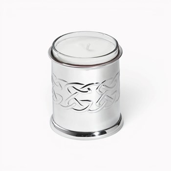 Embossed Celtic Pewter Candle Votive