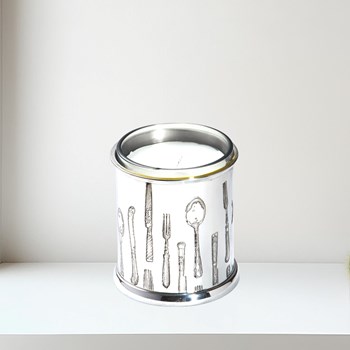 Knife Fork Spoon Pewter Candle Votive Knife Fork Spoon Pewter Candle Votive