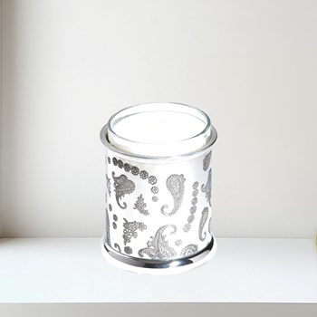 Paisley Pewter Candle Votive Holder Paisley Pewter Candle Votive Holder