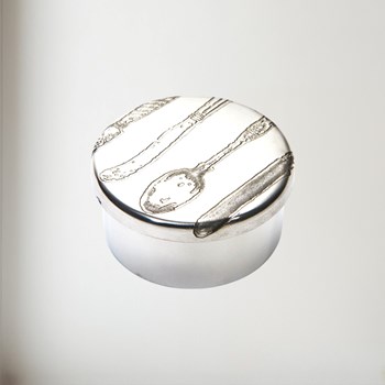 Small Knife Fork Spoon Pewter Trinket Box Small Knife Fork Spoon Pewter Trinket Box