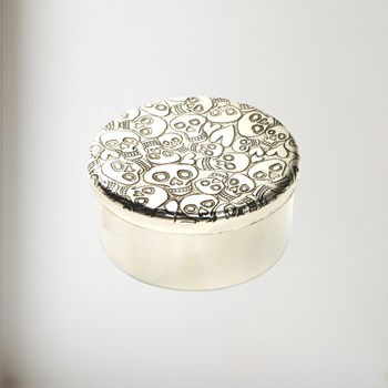 Small Love Skull Pewter Trinket Box Small Love Skull Pewter Trinket Box
