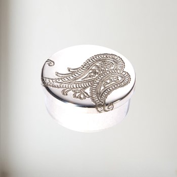 Small Paisley Pewter Trinket Box Small paisley pewter trinket box