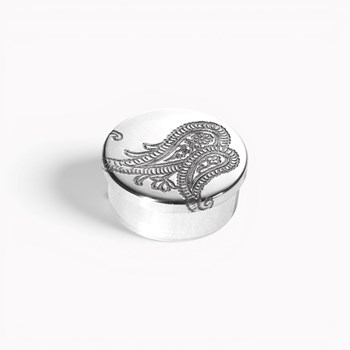Paisley Small Pewter Trinket Box