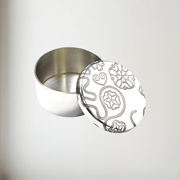 Yorkshire rose small pewter trinket pill box