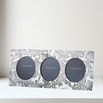 Peacock Pewter Triple Frame