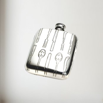 Knife Fork Spoon 4oz Pewter Pocket Flask Knife fork spoon 4oz pewter pocket flask