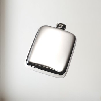 4oz Plain Pewter Pocket Flask 4oz Plain Pewter Pocket Flask