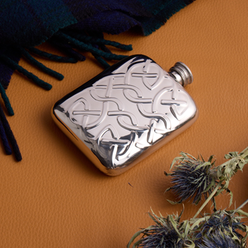 Celtic Knot 4oz pewter pocket flask