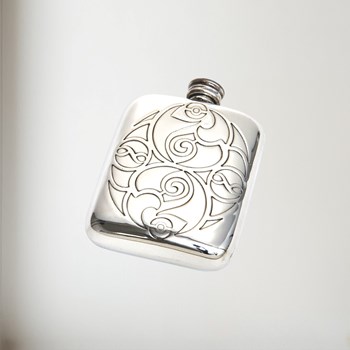 Celtic Spirals 4oz Pewter Pocket Flask Celtic spirals 4oz pewter pocket flask
