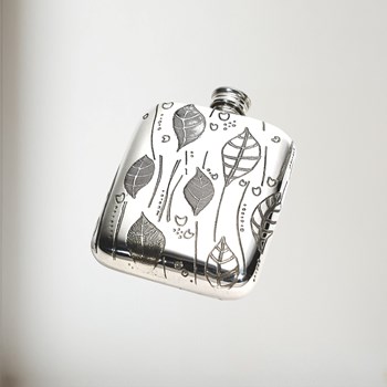 Leaf Pewter 4oz Pocket Flask Leaf Pewter 4oz Pocket Flask