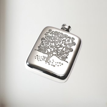 4oz Tree Of Life Tree Pewter Pocket Flask 4oz Tree of Life Tree Pewter Pocket Flask